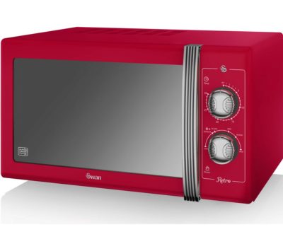 SWAN Retro SM22070RN Solo Microwave - Red SWAN Retro SM22070RN Solo Microwave - Red